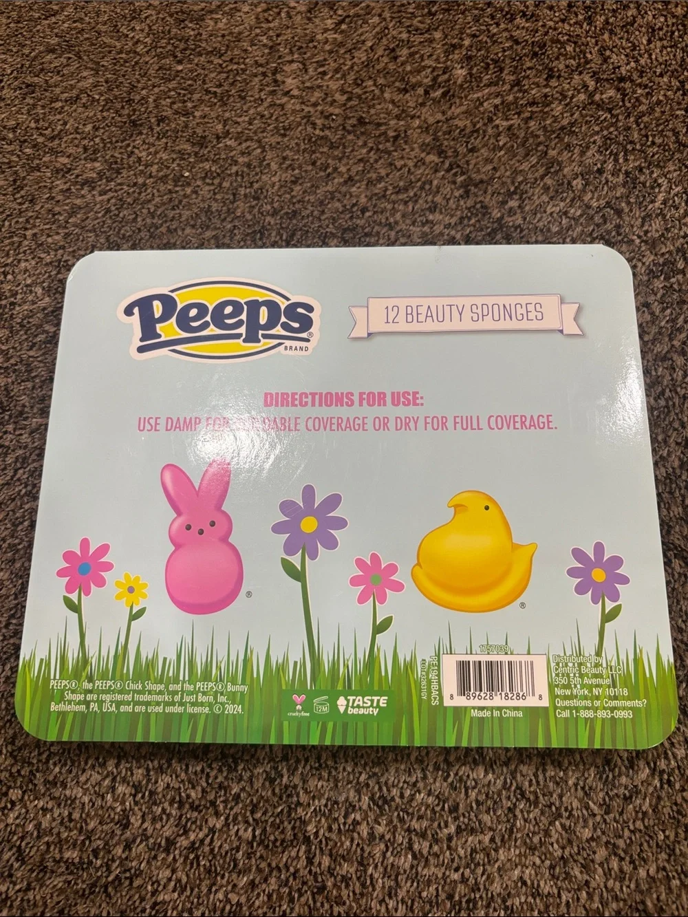 Peeps 12-Pack Assorted Pastel Makeup Sponges